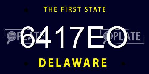 6417EO Delaware License Plate