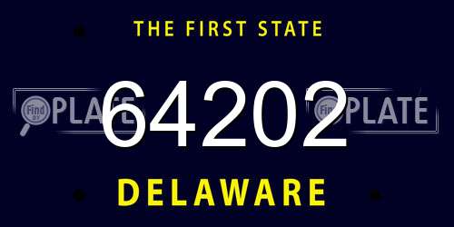 64202 Delaware License Plate