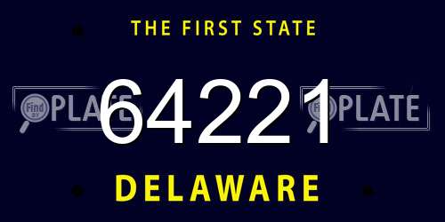 64221 Delaware License Plate