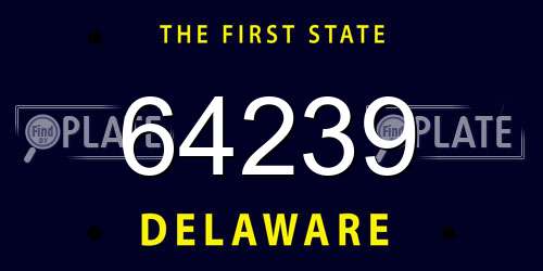 64239 Delaware License Plate