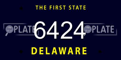 6424 Delaware License Plate