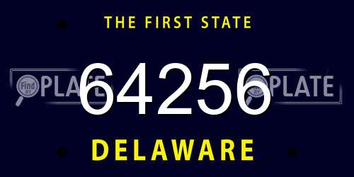 64256 Delaware License Plate