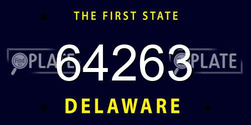 64263 Delaware License Plate