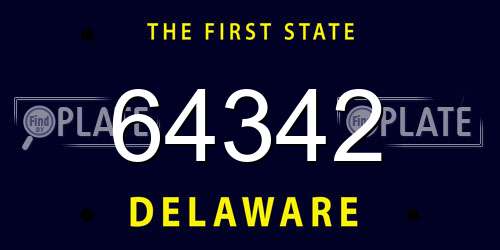 64342 Delaware License Plate