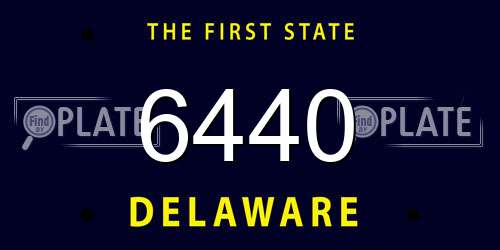 6440 Delaware License Plate
