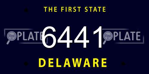 6441 Delaware License Plate