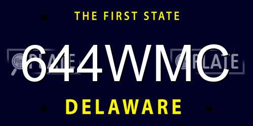 644WMC Delaware License Plate