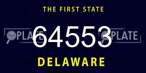 64553 Delaware License Plate