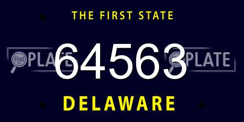 64563 Delaware License Plate