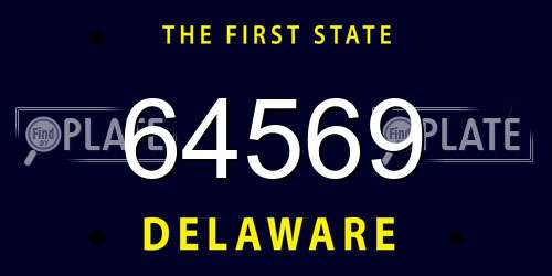 64569 Delaware License Plate