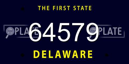 64579 Delaware License Plate