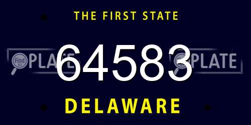 64583 Delaware License Plate