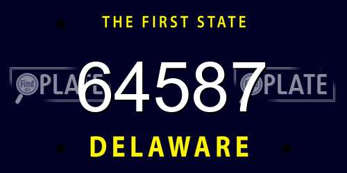 64587 Delaware License Plate