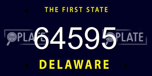 64595 Delaware License Plate