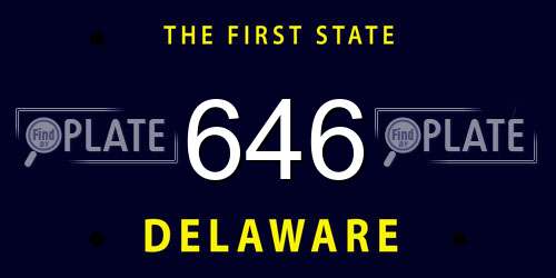 646 Delaware License Plate