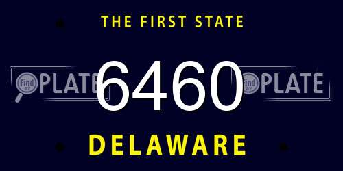 6460 Delaware License Plate