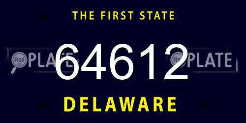 64612 Delaware License Plate