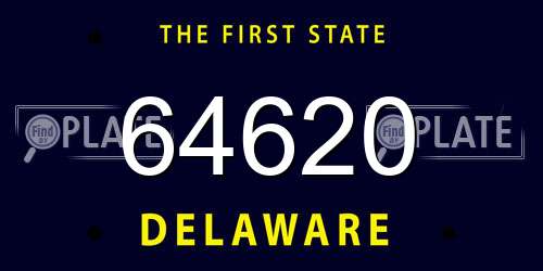 64620 Delaware License Plate