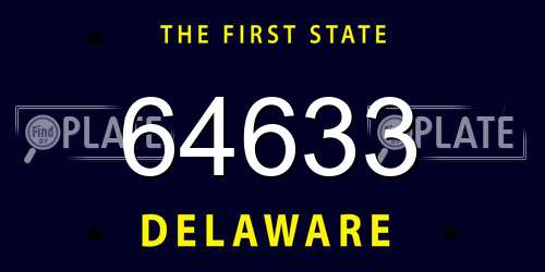 64633 Delaware License Plate