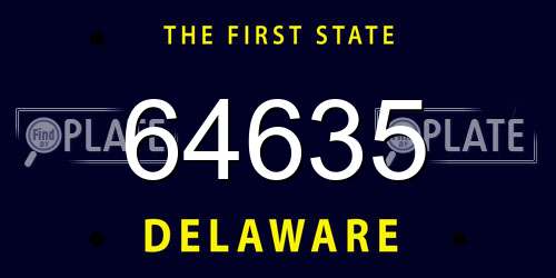 64635 Delaware License Plate