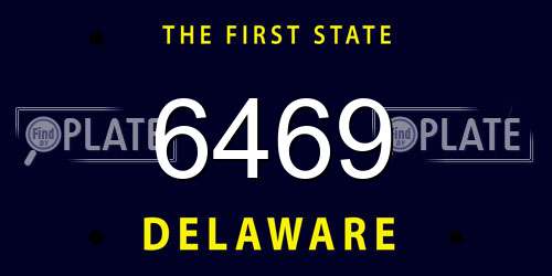 6469 Delaware License Plate