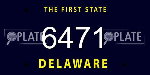 6471 Delaware License Plate