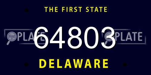 64803 Delaware License Plate