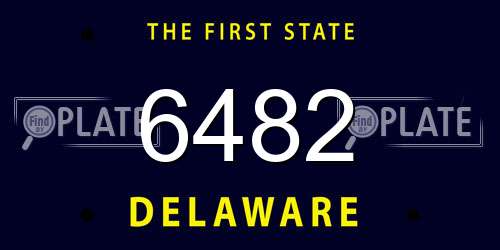 6482 Delaware License Plate