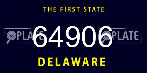 64906 Delaware License Plate