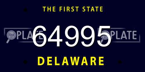 64995 Delaware License Plate
