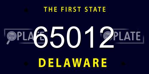 65012 Delaware License Plate