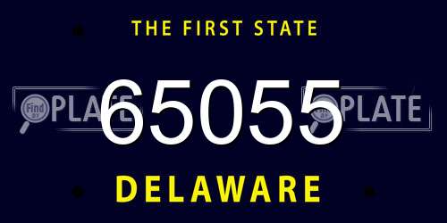 65055 Delaware License Plate