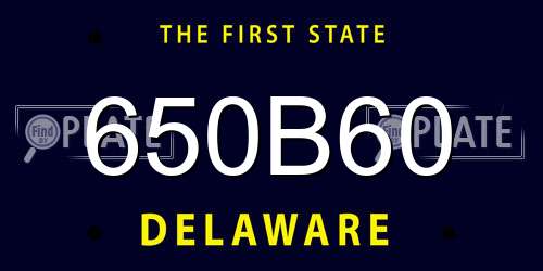 650B60 Delaware License Plate