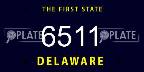 6511 Delaware License Plate