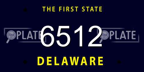 6512 Delaware License Plate