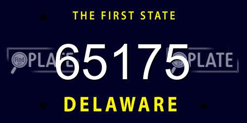 65175 Delaware License Plate