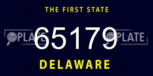 65179 Delaware License Plate