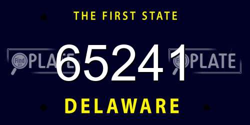 65241 Delaware License Plate