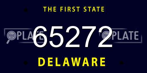 65272 Delaware License Plate