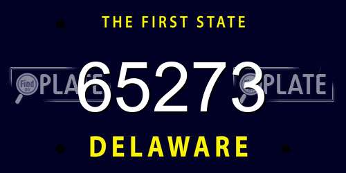 65273 Delaware License Plate