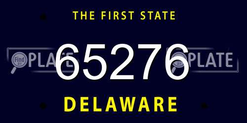 65276 Delaware License Plate