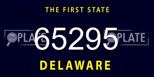 65295 Delaware License Plate