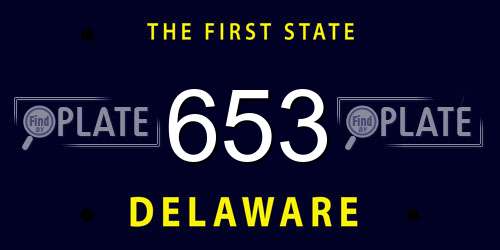 653 Delaware License Plate