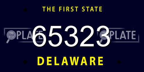 65323 Delaware License Plate