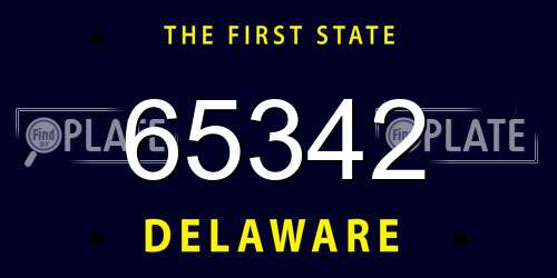 65342 Delaware License Plate