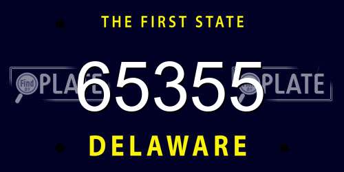 65355 Delaware License Plate