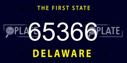 65366 Delaware License Plate