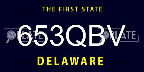 653QBV Delaware License Plate