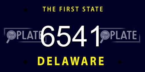 6541 Delaware License Plate