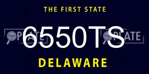 6550TS Delaware License Plate